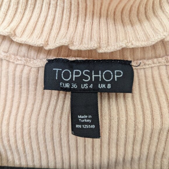 Topshop Choker Knit Cropped Top - Picture 3 of 5